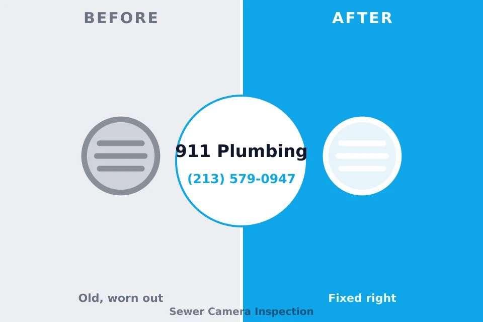 Before and after: plumbing repair Sargent, TX